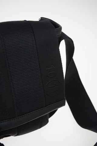 MM11 Fabric Shoulder Bag with Leather Insert