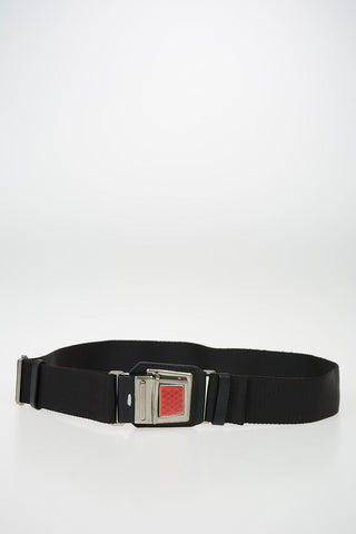 40mm Fabric Belt with Leather Insert