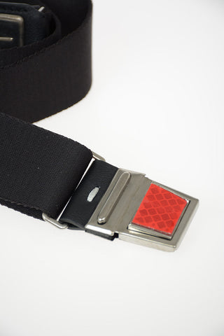 40mm Fabric Belt with Leather Insert