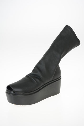 7cm Leather SOCK SABOT Ankle Boot