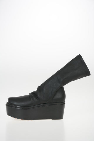 7cm Leather SOCK SABOT Ankle Boot