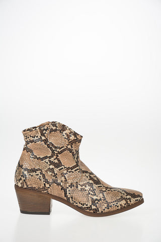 5 cm Snake Printed Chunky Heel Jodhpur boots