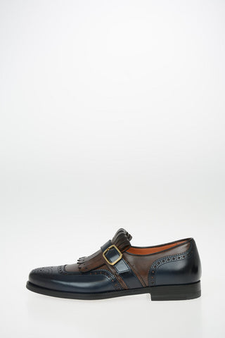 Leather Loafer with Broguing