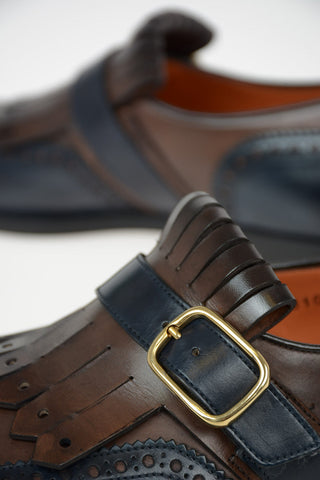 Leather Loafer with Broguing