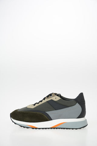 Fabric and Leather Sneakers