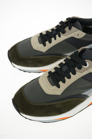 Fabric and Leather Sneakers