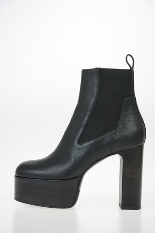 13cm  Leather ELASTIC KISS Ankle Boot