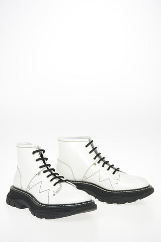Patent leather Combat boots