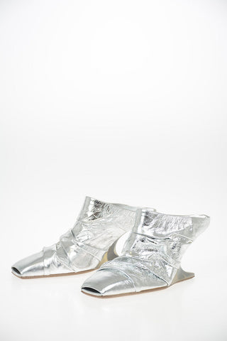8cm Laminate Leather CANTILEVERED Mules