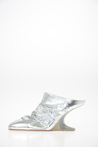 8cm Laminate Leather CANTILEVERED Mules
