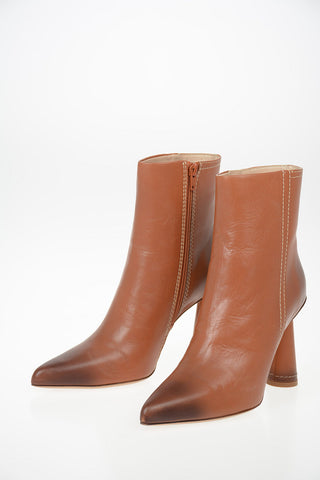 9cm Leather Ankle Boots