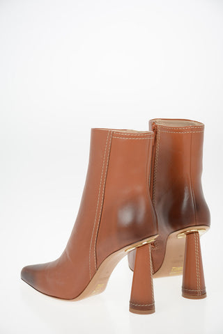 9cm Leather Ankle Boots
