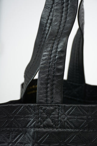leather LINE Tote bag