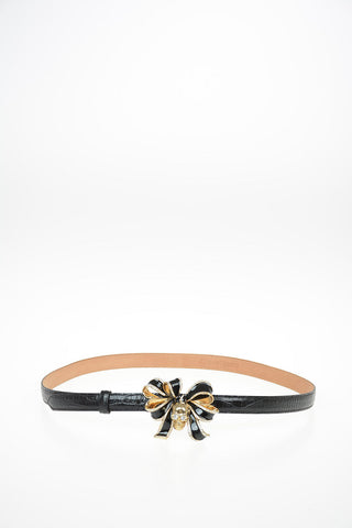 15mm Leather Crocodile Printed Slim Belt