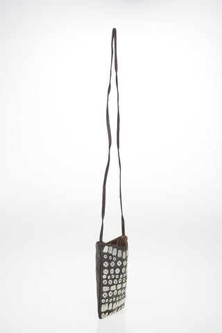 Leather and Applications Shoulder Bag
