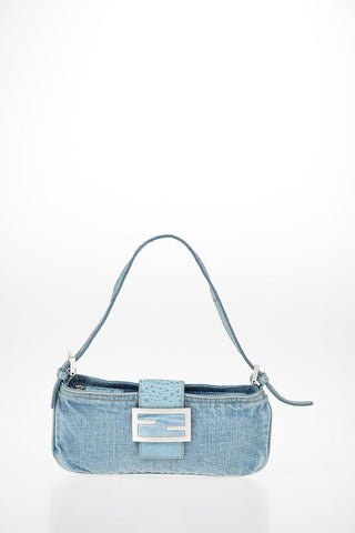 denim and leather applications Mini Bag