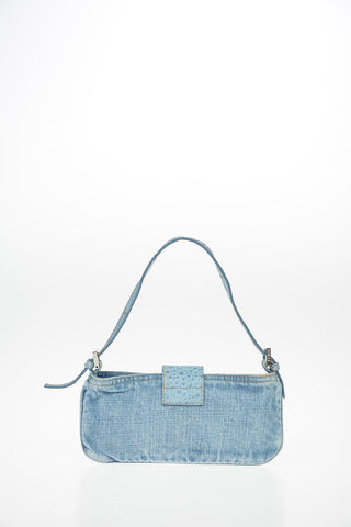 denim and leather applications Mini Bag
