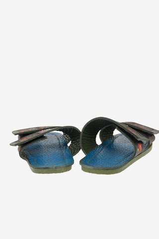 leather floral printed Slippers
