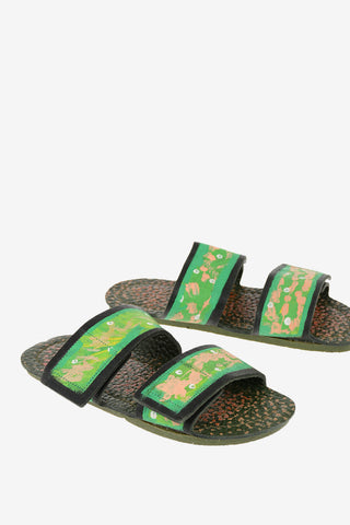 leather printed Slippers