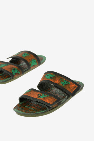 leather printed Slippers