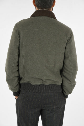 Wool and Cashmere Biker Jacket