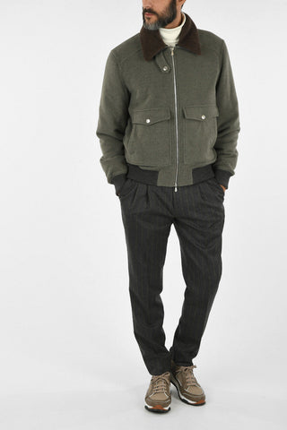 Wool and Cashmere Biker Jacket