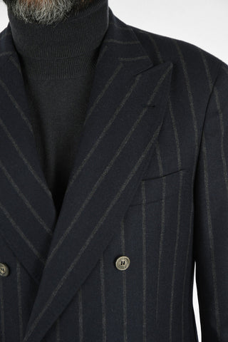 Pin Striped Double Breasted Blazer