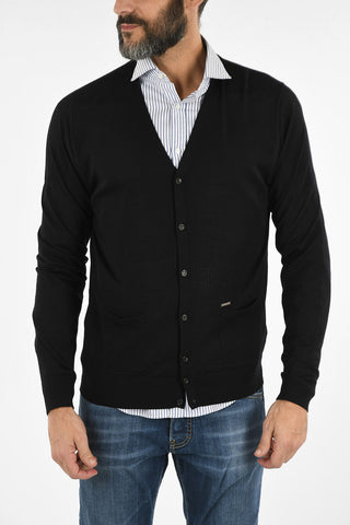 V-Neck Cardigan with Pockets Front
