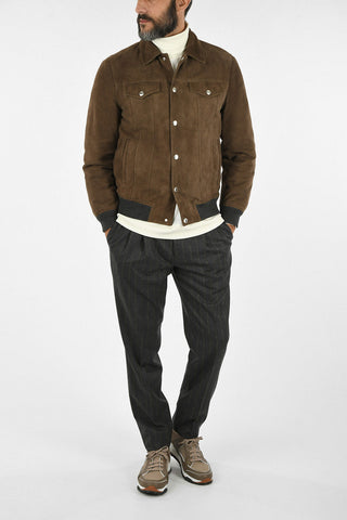 Suede Leather Biker Jacket