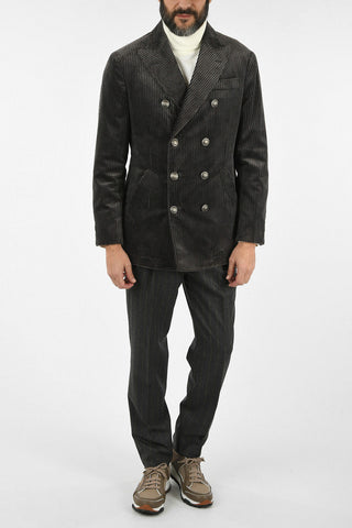 Cappotto Doppio Petto Corduroy