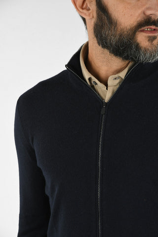 Cashmere Sweater with Zip