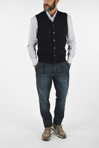 Cashmere Sleeveless Cardigan