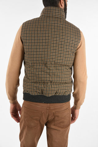 Cashmere Checked Padded Vest