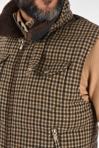 Cashmere Checked Padded Vest
