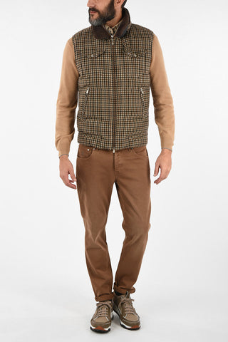 Cashmere Checked Padded Vest