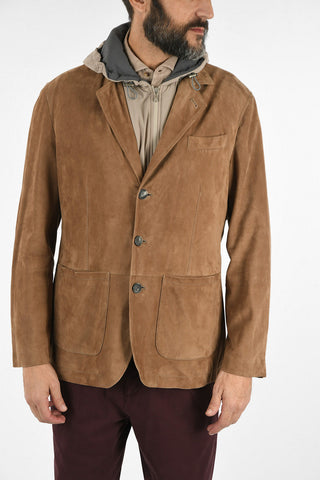 Giacca in Pelle con Gilet Estraibile