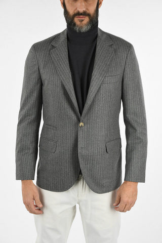 Virgin Wool Striped Blazer