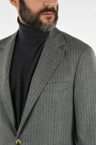 Virgin Wool Striped Blazer