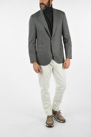 Virgin Wool Striped Blazer