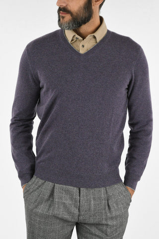 Maglia in Cashmere con Collo a V