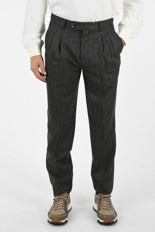 Pantalone Gessato in Lana