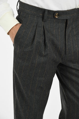 Pantalone Gessato in Lana