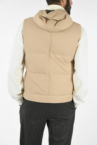 Cotton and Nylon Sleeveless Down Jacket