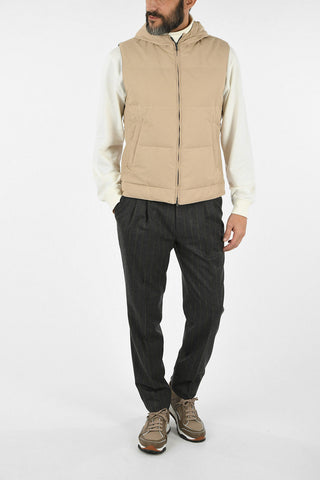 Cotton and Nylon Sleeveless Down Jacket