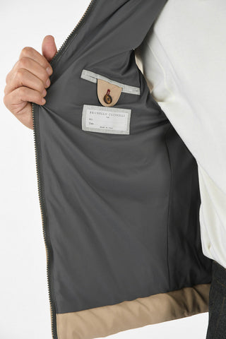 Cotton and Nylon Sleeveless Down Jacket
