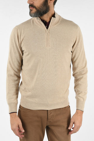 Cashmere Sweater with Zip