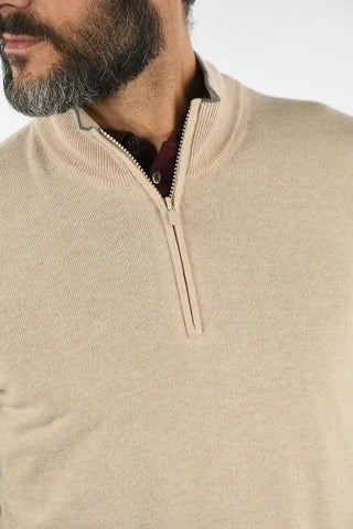 Cashmere Sweater with Zip