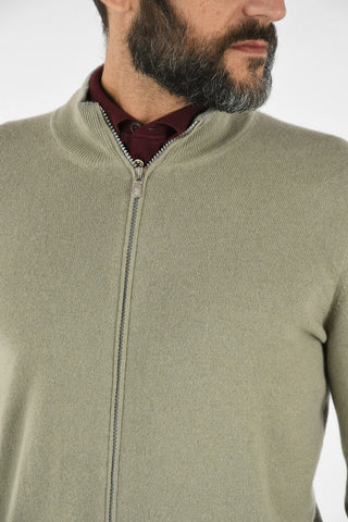 Cashmere Sweater with Zip
