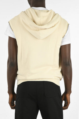 MM10 Sweatshirt with Leather Removabele Sleeves
