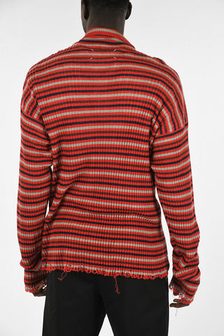MM14 Linen Striped Sweater